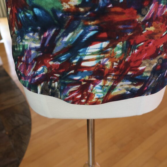 Theory 100% silk "Codey" blouse top cowl neck multicolor print size P $145 - Picture 9 of 12